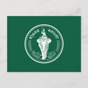 Vlag van Bangkok, Thailand Briefkaart