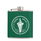 Vlag van Bangkok, Thailand Hip Flask Heupfles (Voorkant)