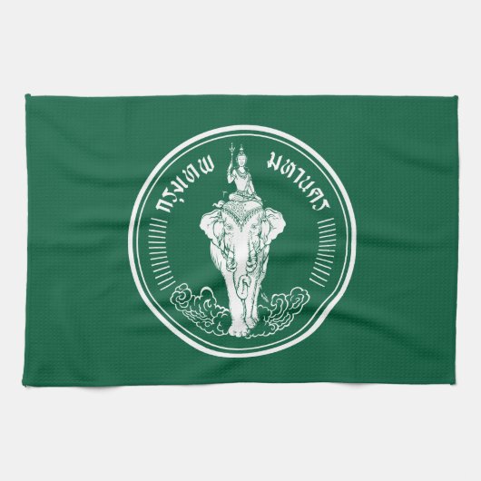 Vlag van Bangkok, Thailand Kitchen Towel Theedoek (Horizontaal)