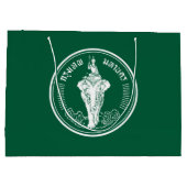 Vlag van Bangkok, Thailand Large Gift Bag Groot Cadeauzakje (Achterkant)