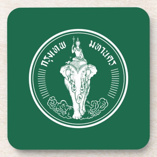 Vlag van Bangkok, Thailand Onderzetter (Voorkant)