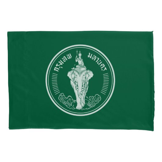 Vlag van Bangkok, Thailand Pillow Hoesje Kussensloop (Voorkant)