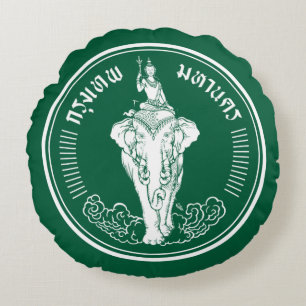 Vlag van Bangkok, Thailand Round Pillow Rond Kussen