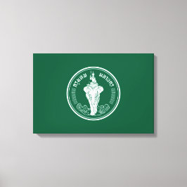 Vlag van Bangkok (Thaise hoofdstad) Canvas Afdruk