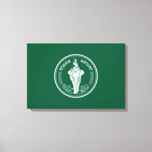 Vlag van Bangkok (Thaise hoofdstad) Canvas Afdruk (Voorkant)