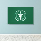 Vlag van Bangkok (Thaise hoofdstad) Canvas Afdruk (Insitu (Houten vloer))