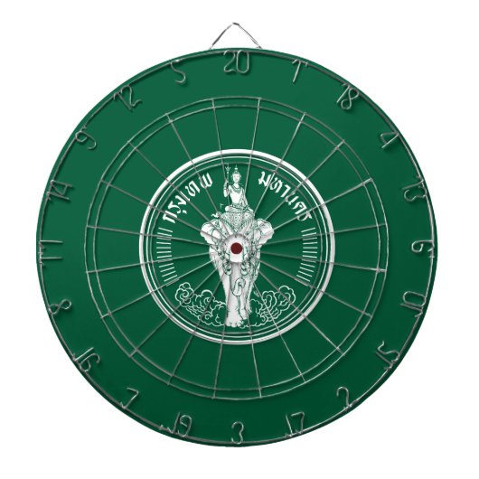 Vlag van Bangkok (Thaise hoofdstad) Dartbord (Voorkant)