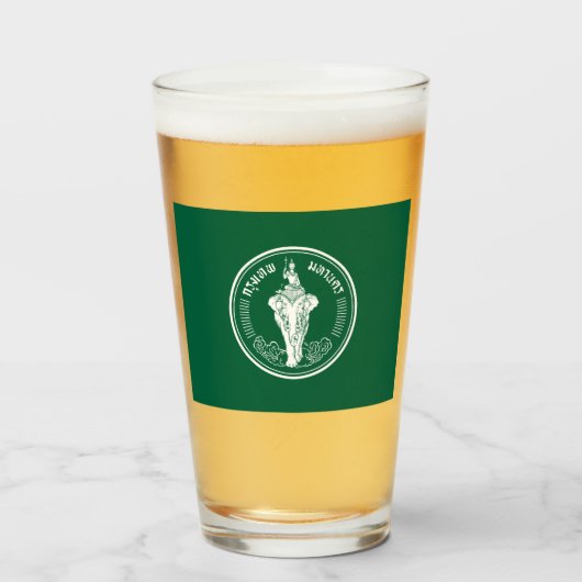Vlag van Bangkok (Thaise hoofdstad) Glas (Voorkant gevuld)
