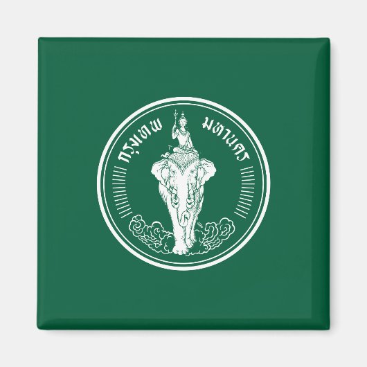 Vlag van Bangkok (Thaise hoofdstad) Magneet (Voorkant)