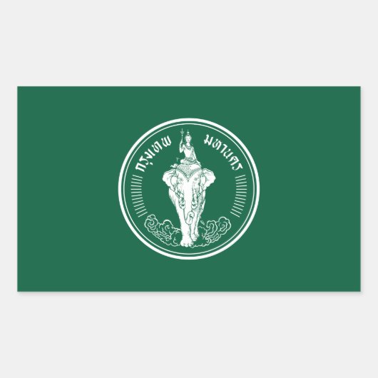 Vlag van Bangkok, Thaise rechthoekige sticker (Voorkant)