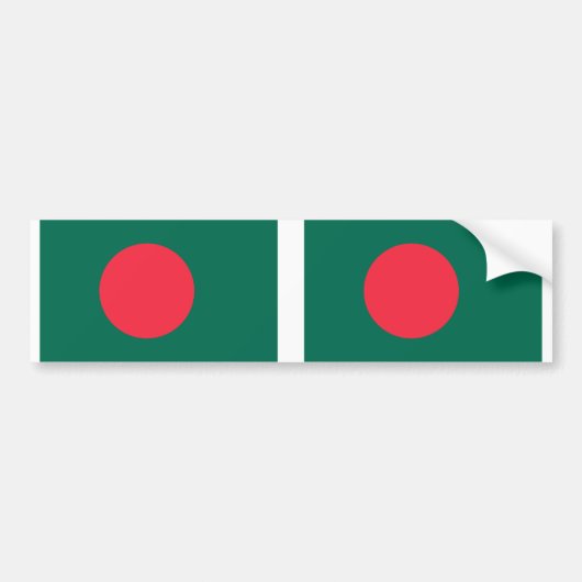 vlag van Bangladesh Bumpersticker (Voorkant)