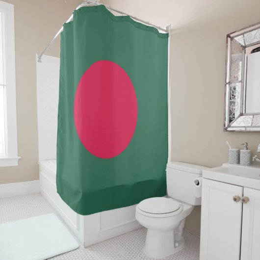 vlag van Bangladesh Douchegordijn (In situ)