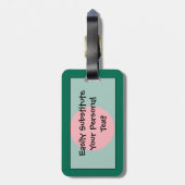 Vlag van Bangladesh Easy ID Personal Bagagelabel (Achterkant verticaal)