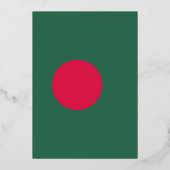 vlag van Bangladesh Folie Uitnodiging (Voorkant)