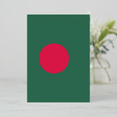 vlag van Bangladesh Folie Uitnodiging (Staand Voorkant)