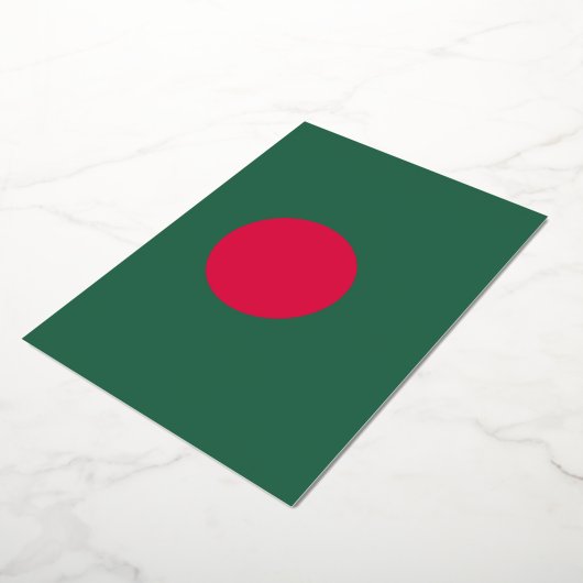 vlag van Bangladesh Folie Uitnodiging (Gedraaid)
