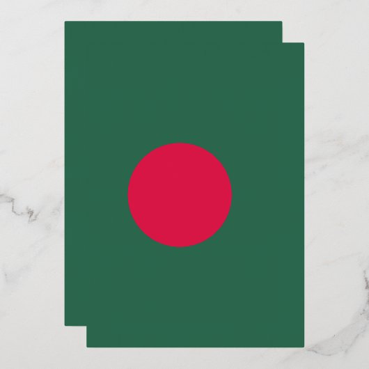 vlag van Bangladesh Folie Uitnodiging (Voorkant / Achterkant)