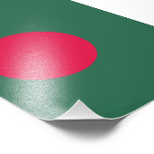 vlag van Bangladesh Foto Afdruk (Hoek)