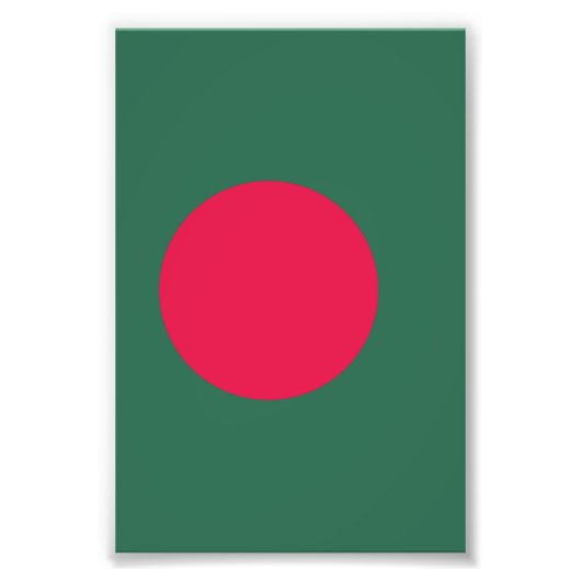 vlag van Bangladesh Foto Afdruk (Voorkant)