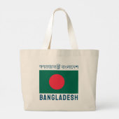 Vlag van Bangladesh Grote Tote Bag (Achterkant)