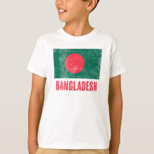 Vlag van Bangladesh "Grunge" look. T-shirt