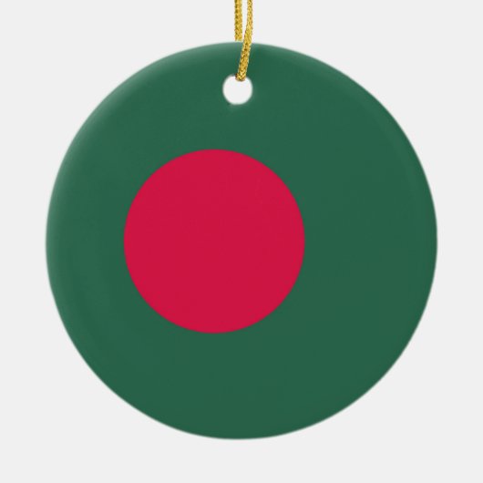 vlag van Bangladesh Keramisch Ornament (Voorkant)