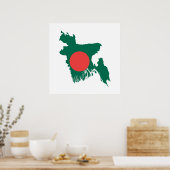 vlag van bangladesh poster (Keuken)