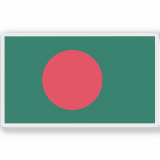 Vlag van Bangladesh Sticker (Voorkant)