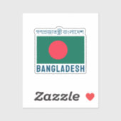 Vlag van Bangladesh Sticker (Vel)