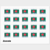 Vlag van Bangladesh Vierkante Sticker (Vel)