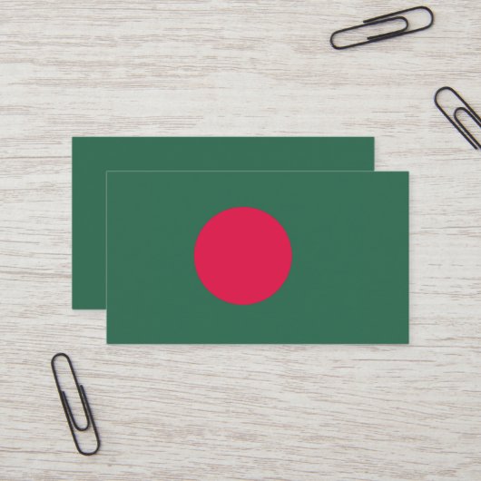 vlag van Bangladesh Visitekaartje (Voorkant / Achterkant in situ)