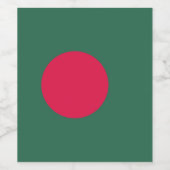 vlag van Bangladesh Wijn Etiket (Enkel label)