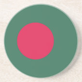 vlag van Bangladesh Zandsteen Onderzetter (Voorkant)