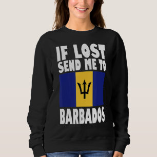 Vlag van Barbados Als je verdwaald bent, stuur me Trui