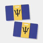 Vlag van Barbados Badge (Voor- en achterkant)
