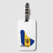 vlag van Barbados Bagagelabel (Voorkant (verticaal))