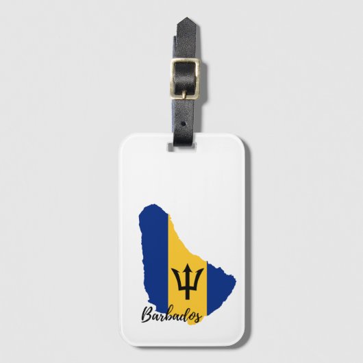 vlag van Barbados Bagagelabel (Voorkant (verticaal))