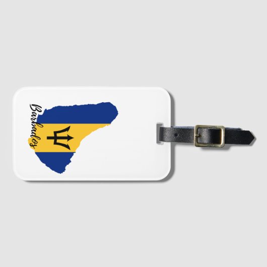 vlag van Barbados Bagagelabel (Voorkant (horizontaal))