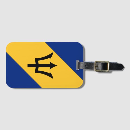 Vlag van Barbados Bagagelabel (Voorkant (horizontaal))