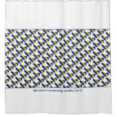 VLAG VAN BARBADOS | Christelijke Schrift Douchegordijn (Voorkant)