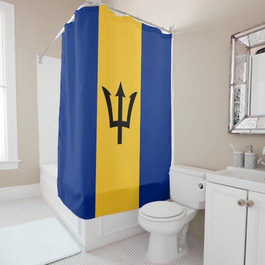 Vlag van Barbados Douchegordijn (In situ)