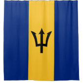 Vlag van Barbados Douchegordijn (Voorkant)