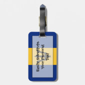 Vlag van Barbados Easy ID Personal Bagagelabel (Achterkant verticaal)