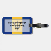 Vlag van Barbados Easy ID Personal Bagagelabel (Achterkant horizontaal)
