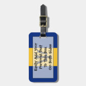 Vlag van Barbados Easy ID Personal Bagagelabel (Voorkant verticaal)