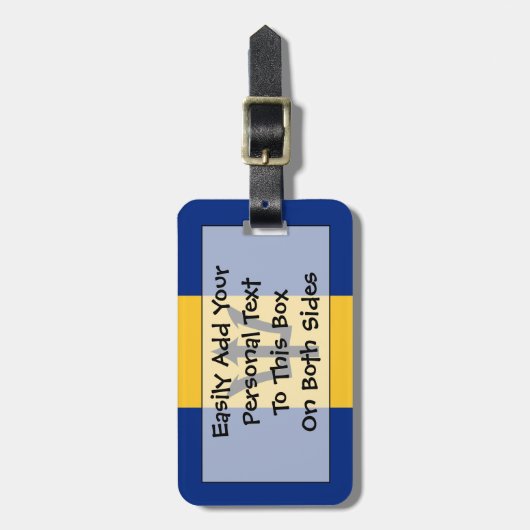 Vlag van Barbados Easy ID Personal Bagagelabel (Voorkant verticaal)