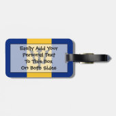 Vlag van Barbados Easy ID Personal Bagagelabel (Achterkant horizontaal)