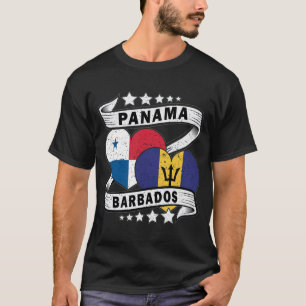 Vlag van Barbados en Aanama T-shirt