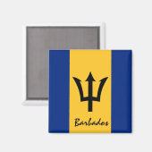Vlag van Barbados en ventilatoren voor Amerikaanse Magneet (Voorkant / Achterkant)