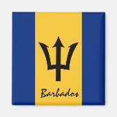 Vlag van Barbados en ventilatoren voor Amerikaanse Magneet (Voorkant)